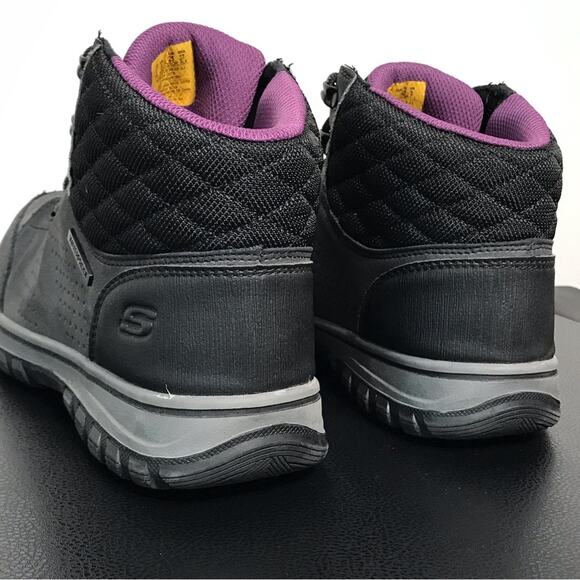 Skechers Womens McColl Composite Toe Waterproof Work Boots Gray Black Purple 8 - Picture 10 of 16